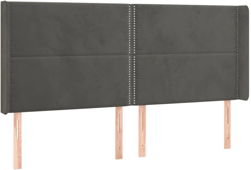 ΚΡΕΒΑΤΙ BOXSPRING ΜΕ ΣΤΡΩΜΑ & LED ΣΚ. ΓΚΡΙ 180X200ΕΚ. ΒΕΛΟΥΔΙΝΟ 3139518