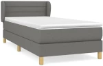 ΚΡΕΒΑΤΙ BOXSPRING ΜΕ ΣΤΡΩΜΑ ΣΚΟΥΡΟ ΓΚΡΙ 90X200 ΕΚ. ΥΦΑΣΜΑΤΙΝΟ 3126854