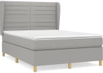 ΚΡΕΒΑΤΙ BOXSPRING ΜΕ ΣΤΡΩΜΑ ΑΝΟΙΧΤΟ ΓΚΡΙ 140X200 ΕΚ. ΥΦΑΣΜΑΤΙΝΟ 3128605