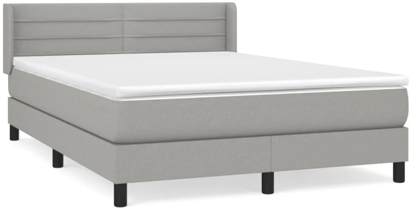 ΚΡΕΒΑΤΙ BOXSPRING ΜΕ ΣΤΡΩΜΑ ΑΝΟΙΧΤΟ ΓΚΡΙ 140X190 ΕΚ. ΥΦΑΣΜΑΤΙΝΟ 3129785