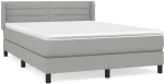 ΚΡΕΒΑΤΙ BOXSPRING ΜΕ ΣΤΡΩΜΑ ΑΝΟΙΧΤΟ ΓΚΡΙ 140X190 ΕΚ. ΥΦΑΣΜΑΤΙΝΟ 3129785