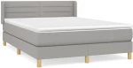 ΚΡΕΒΑΤΙ BOXSPRING ΜΕ ΣΤΡΩΜΑ ΑΝΟΙΧΤΟ ΓΚΡΙ 140X200 ΕΚ. ΥΦΑΣΜΑΤΙΝΟ 3130353