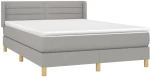 ΚΡΕΒΑΤΙ BOXSPRING ΜΕ ΣΤΡΩΜΑ ΑΝΟΙΧΤΟ ΓΚΡΙ 140X200 ΕΚ. ΥΦΑΣΜΑΤΙΝΟ 3130353