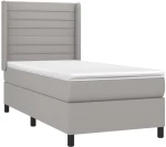 ΚΡΕΒΑΤΙ BOXSPRING ΜΕ ΣΤΡΩΜΑ ΑΝΟΙΧΤΟ ΓΚΡΙ 100X200 ΕΚ. ΥΦΑΣΜΑΤΙΝΟ 3131489