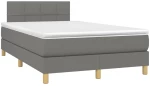 ΚΡΕΒΑΤΙ BOXSPRING ΜΕ ΣΤΡΩΜΑ & LED ΣΚ.ΓΚΡΙ 120X200 ΕΚ ΥΦΑΣΜΑΤΙΝΟ 3133702