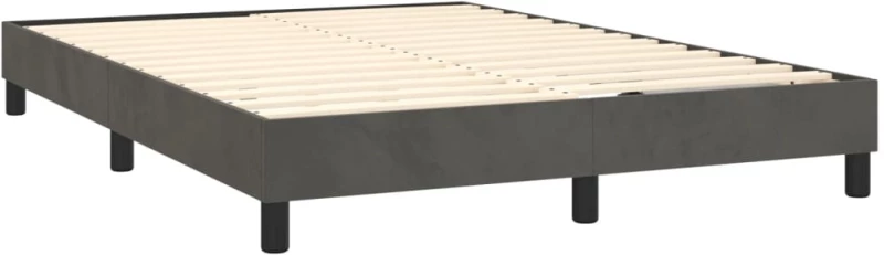ΚΡΕΒΑΤΙ BOXSPRING ΜΕ ΣΤΡΩΜΑ & LED ΣΚ. ΓΚΡΙ 140X190ΕΚ. ΒΕΛΟΥΔΙΝΟ 3134460