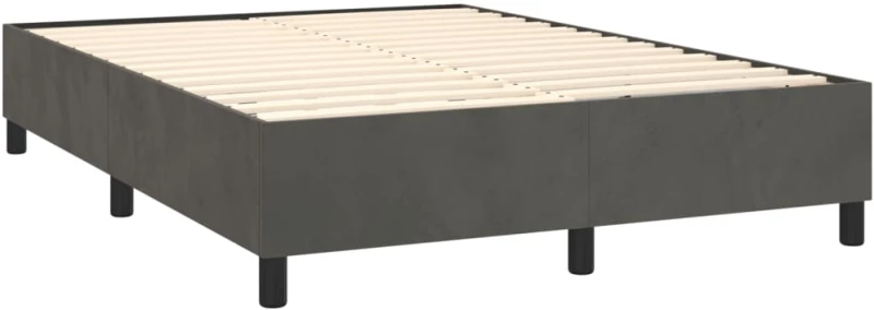 ΚΡΕΒΑΤΙ BOXSPRING ΜΕ ΣΤΡΩΜΑ & LED ΣΚ. ΓΚΡΙ 140X190ΕΚ. ΒΕΛΟΥΔΙΝΟ 3139620