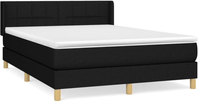 ΚΡΕΒΑΤΙ BOXSPRING ΜΕ ΣΤΡΩΜΑ ΜΑΥΡΟ 140X200 ΕΚ. ΥΦΑΣΜΑΤΙΝΟ 3130275