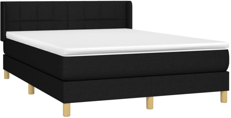 ΚΡΕΒΑΤΙ BOXSPRING ΜΕ ΣΤΡΩΜΑ ΜΑΥΡΟ 140X200 ΕΚ. ΥΦΑΣΜΑΤΙΝΟ 3130275