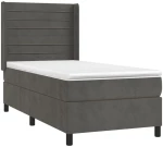 ΚΡΕΒΑΤΙ BOXSPRING ΜΕ ΣΤΡΩΜΑ & LED ΣΚ. ΓΚΡΙ 90X200 ΕΚ. ΒΕΛΟΥΔΙΝΟ 3139602