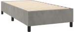ΚΡΕΒΑΤΙ BOXSPRING ΜΕ ΣΤΡΩΜΑ ΑΝΟΙΧΤΟ ΓΚΡΙ 90X190 ΕΚ. ΒΕΛΟΥΔΙΝΟ 3143055