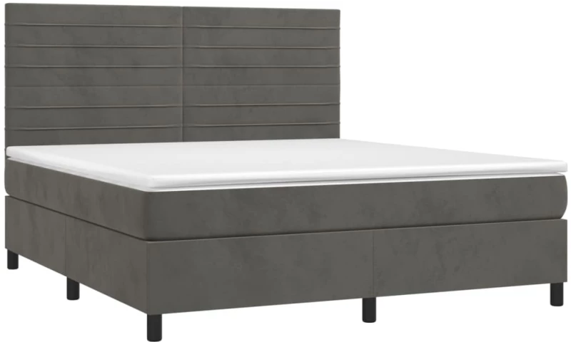 ΚΡΕΒΑΤΙ BOXSPRING ΜΕ ΣΤΡΩΜΑ ΣΚΟΥΡΟ ΓΚΡΙ 180X200 ΕΚ. ΒΕΛΟΥΔΙΝΟ 3143098