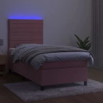 ΚΡΕΒΑΤΙ BOXSPRING ΜΕ ΣΤΡΩΜΑ & LED ΡΟΖ 90X190 ΕΚ. ΒΕΛΟΥΔΙΝΟ 3136160