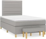 ΚΡΕΒΑΤΙ BOXSPRING ΜΕ ΣΤΡΩΜΑ ΑΝΟΙΧΤΟ ΓΚΡΙ 120X200 ΕΚ. ΥΦΑΣΜΑΤΙΝΟ 3137221