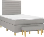 ΚΡΕΒΑΤΙ BOXSPRING ΜΕ ΣΤΡΩΜΑ ΑΝΟΙΧΤΟ ΓΚΡΙ 120X200 ΕΚ. ΥΦΑΣΜΑΤΙΝΟ 3137221