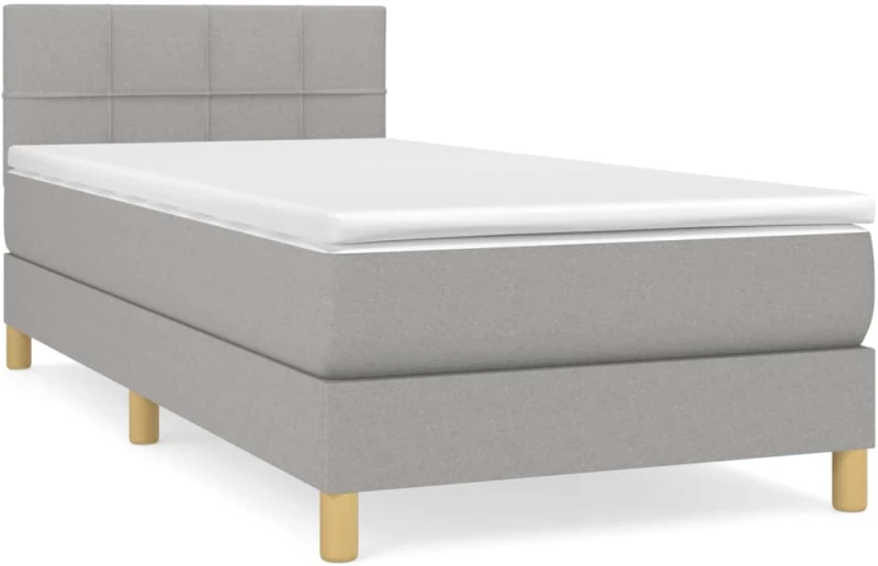 ΚΡΕΒΑΤΙ BOXSPRING ΜΕ ΣΤΡΩΜΑ ΑΝΟΙΧΤΟ ΓΚΡΙ 80X200 ΕΚ. ΥΦΑΣΜΑΤΙΝΟ 3140569