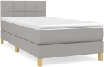 ΚΡΕΒΑΤΙ BOXSPRING ΜΕ ΣΤΡΩΜΑ ΑΝΟΙΧΤΟ ΓΚΡΙ 80X200 ΕΚ. ΥΦΑΣΜΑΤΙΝΟ 3140569