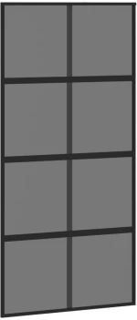 ΣΥΡΟΜΕΝΗ ΠΟΡΤΑ ΜΑΥΡΗ 102,5 X 205 ΕΚ. ΑΠΟ ΨΗΜΕΝΟ ΓΥΑΛΙ/ΑΛΟΥΜΙΝΙΟ 155227
