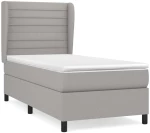 ΚΡΕΒΑΤΙ BOXSPRING ΜΕ ΣΤΡΩΜΑ ΑΝΟΙΧΤΟ ΓΚΡΙ 80X200 ΕΚ. ΥΦΑΣΜΑΤΙΝΟ 3127997