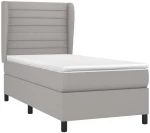 ΚΡΕΒΑΤΙ BOXSPRING ΜΕ ΣΤΡΩΜΑ ΑΝΟΙΧΤΟ ΓΚΡΙ 80X200 ΕΚ. ΥΦΑΣΜΑΤΙΝΟ 3127997