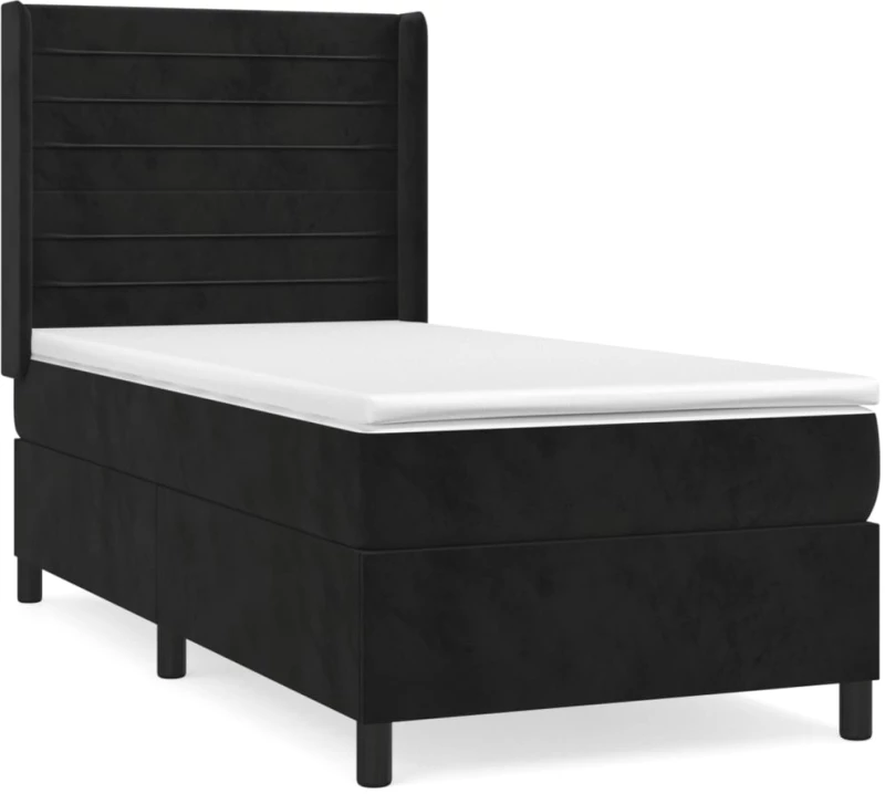 ΚΡΕΒΑΤΙ BOXSPRING ΜΕ ΣΤΡΩΜΑ ΜΑΥΡΟ 80 X 200 ΕΚ. ΒΕΛΟΥΔΙΝΟ 3132707