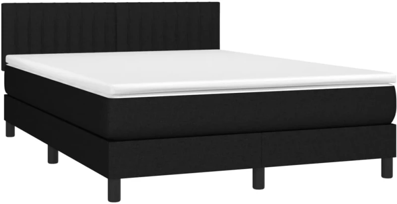 ΚΡΕΒΑΤΙ BOXSPRING ΜΕ ΣΤΡΩΜΑ & LED ΜΑΥΡΟ 140X200 ΕΚ. ΥΦΑΣΜΑΤΙΝΟ 3133319