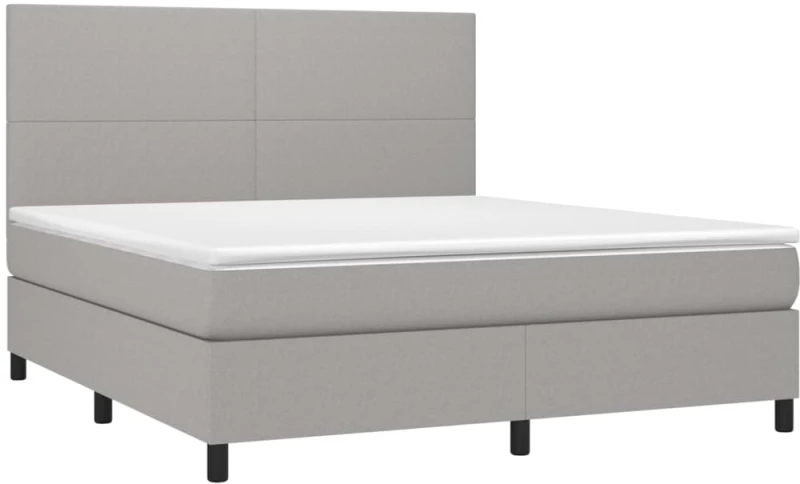 ΚΡΕΒΑΤΙ BOXSPRING ΜΕ ΣΤΡΩΜΑ & LED ΑΝ.ΓΚΡΙ 160X200ΕΚ. ΥΦΑΣΜΑΤΙΝΟ 3134725