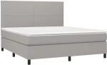 ΚΡΕΒΑΤΙ BOXSPRING ΜΕ ΣΤΡΩΜΑ & LED ΑΝ.ΓΚΡΙ 160X200ΕΚ. ΥΦΑΣΜΑΤΙΝΟ 3134725