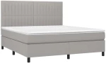 ΚΡΕΒΑΤΙ BOXSPRING ΜΕ ΣΤΡΩΜΑ & LED ΑΝ.ΓΚΡΙ 160X200ΕΚ. ΥΦΑΣΜΑΤΙΝΟ 3135045