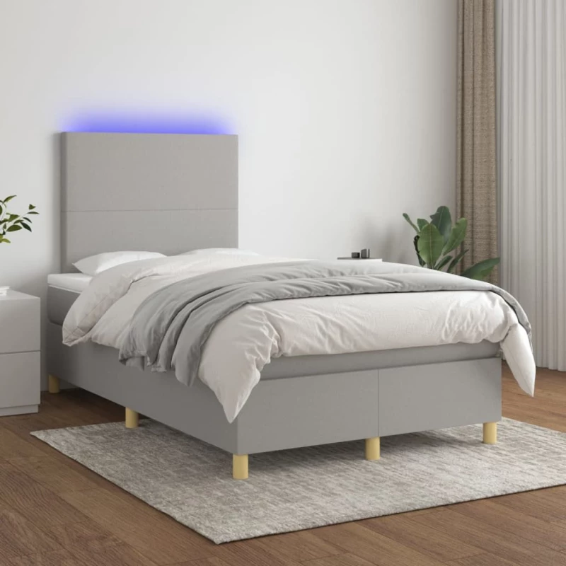 ΚΡΕΒΑΤΙ BOXSPRING ΜΕ ΣΤΡΩΜΑ & LED ΑΝ.ΓΚΡΙ 120X200 ΕΚ ΥΦΑΣΜΑΤΙΝΟ 3135261