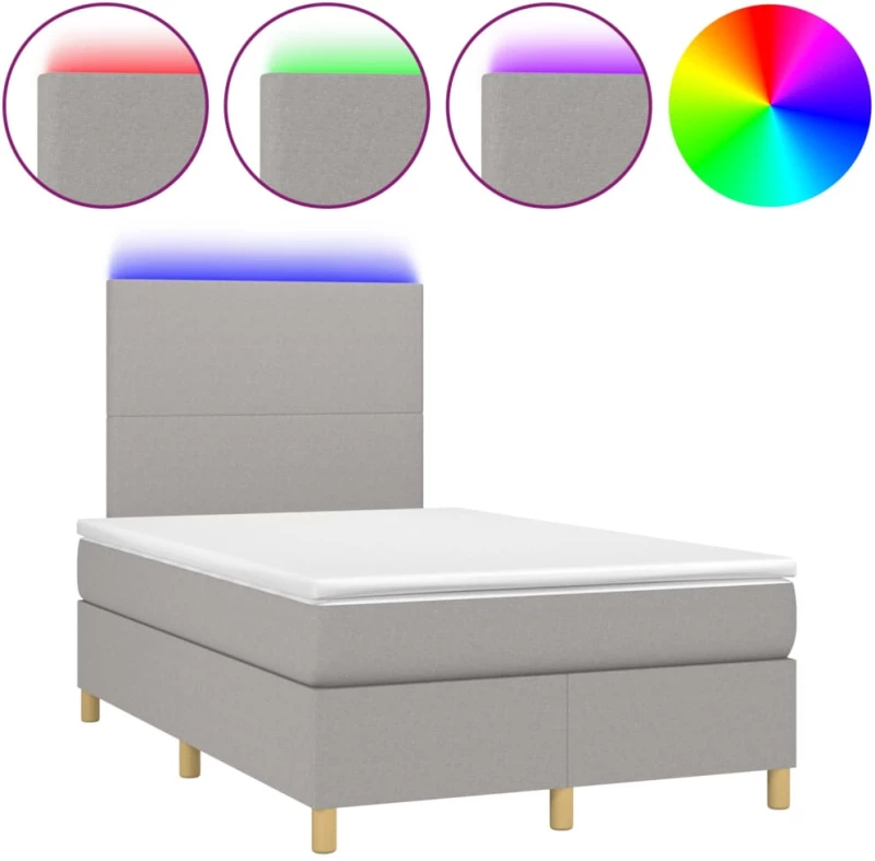 ΚΡΕΒΑΤΙ BOXSPRING ΜΕ ΣΤΡΩΜΑ & LED ΑΝ.ΓΚΡΙ 120X200 ΕΚ ΥΦΑΣΜΑΤΙΝΟ 3135261