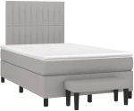 ΚΡΕΒΑΤΙ BOXSPRING ΜΕ ΣΤΡΩΜΑ ΑΝΟΙΧΤΟ ΓΚΡΙ 120X200 ΕΚ. ΥΦΑΣΜΑΤΙΝΟ 3136741