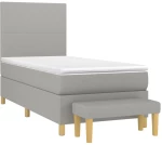 ΚΡΕΒΑΤΙ BOXSPRING ΜΕ ΣΤΡΩΜΑ ΑΝΟΙΧΤΟ ΓΚΡΙ 100X200 ΕΚ. ΥΦΑΣΜΑΤΙΝΟ 3136973