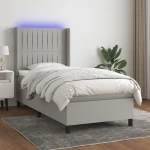 ΚΡΕΒΑΤΙ BOXSPRING ΜΕ ΣΤΡΩΜΑ & LED ΑΝ.ΓΚΡΙ 80X200 ΕΚ. ΥΦΑΣΜΑΤΙΝΟ 3138429