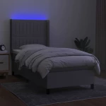 ΚΡΕΒΑΤΙ BOXSPRING ΜΕ ΣΤΡΩΜΑ & LED ΑΝ.ΓΚΡΙ 100X200ΕΚ. ΥΦΑΣΜΑΤΙΝΟ 3138453