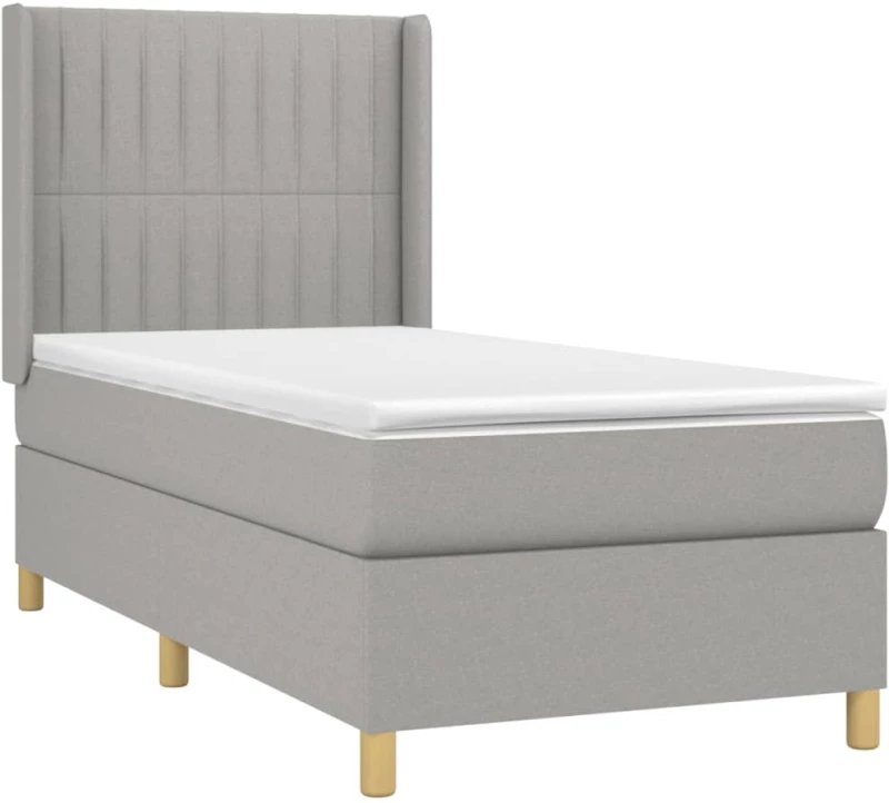 ΚΡΕΒΑΤΙ BOXSPRING ΜΕ ΣΤΡΩΜΑ & LED ΑΝ.ΓΚΡΙ 100X200ΕΚ. ΥΦΑΣΜΑΤΙΝΟ 3139013