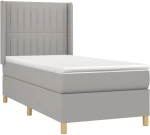 ΚΡΕΒΑΤΙ BOXSPRING ΜΕ ΣΤΡΩΜΑ & LED ΑΝ.ΓΚΡΙ 100X200ΕΚ. ΥΦΑΣΜΑΤΙΝΟ 3139013