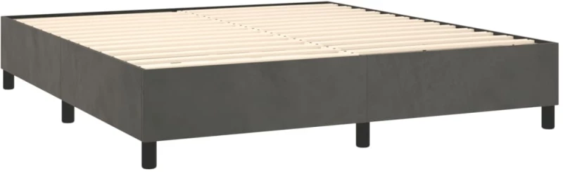 ΚΡΕΒΑΤΙ BOXSPRING ΜΕ ΣΤΡΩΜΑ & LED ΣΚ. ΓΚΡΙ 160X200ΕΚ. ΒΕΛΟΥΔΙΝΟ 3139632