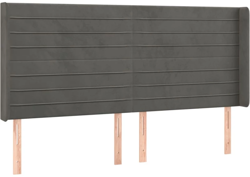 ΚΡΕΒΑΤΙ BOXSPRING ΜΕ ΣΤΡΩΜΑ & LED ΣΚ. ΓΚΡΙ 160X200ΕΚ. ΒΕΛΟΥΔΙΝΟ 3139632