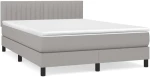 ΚΡΕΒΑΤΙ BOXSPRING ΜΕ ΣΤΡΩΜΑ ΑΝΟΙΧΤΟ ΓΚΡΙ 140X200 ΕΚ. ΥΦΑΣΜΑΤΙΝΟ 3140217