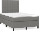 ΚΡΕΒΑΤΙ BOXSPRING ΜΕ ΣΤΡΩΜΑ ΣΚΟΥΡΟ ΓΚΡΙ 120X200 ΕΚ. ΥΦΑΣΜΑΤΙΝΟ 3141922