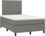 ΚΡΕΒΑΤΙ BOXSPRING ΜΕ ΣΤΡΩΜΑ ΣΚΟΥΡΟ ΓΚΡΙ 120X200 ΕΚ. ΥΦΑΣΜΑΤΙΝΟ 3141922