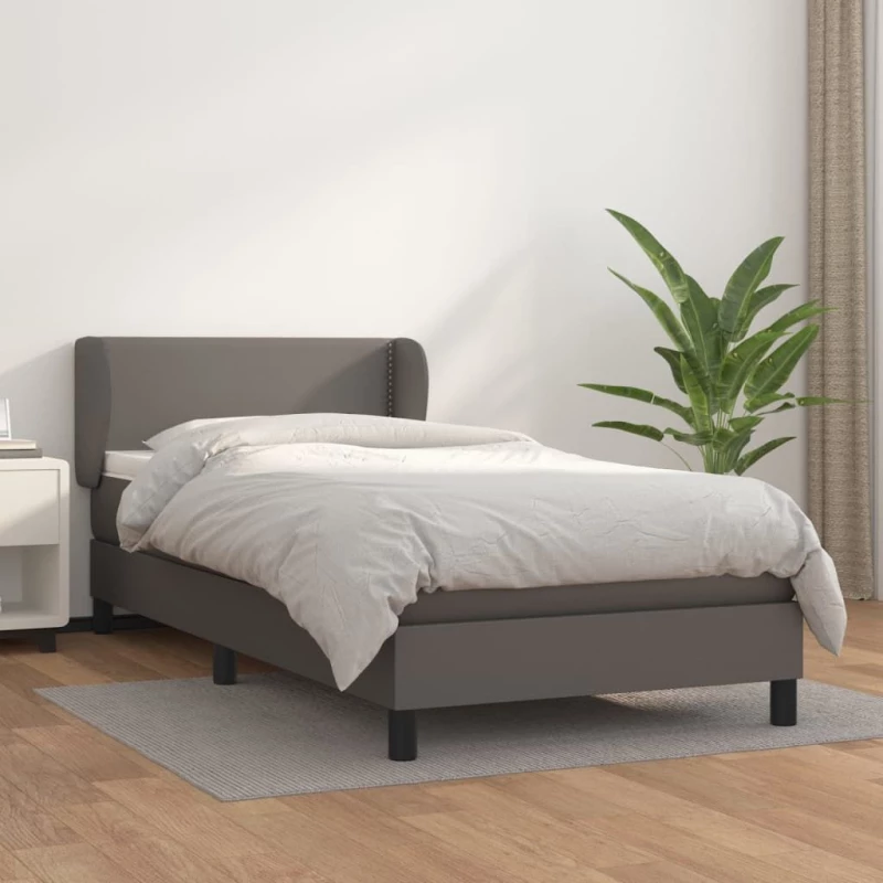 ΚΡΕΒΑΤΙ BOXSPRING ΜΕ ΣΤΡΩΜΑ ΓΚΡΙ 100X200ΕΚ. ΑΠΟ ΣΥΝΘΕΤΙΚΟ ΔΕΡΜΑ 3127239