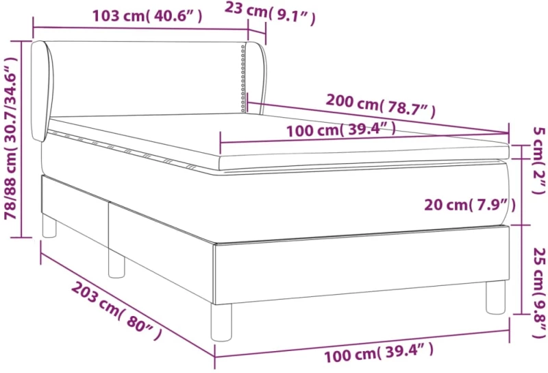 ΚΡΕΒΑΤΙ BOXSPRING ΜΕ ΣΤΡΩΜΑ ΓΚΡΙ 100X200ΕΚ. ΑΠΟ ΣΥΝΘΕΤΙΚΟ ΔΕΡΜΑ 3127239