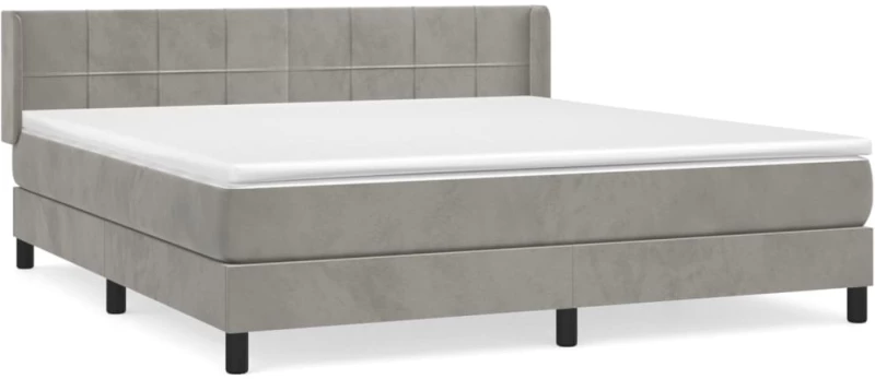 ΚΡΕΒΑΤΙ BOXSPRING ΜΕ ΣΤΡΩΜΑ ΑΝΟΙΧΤΟ ΓΚΡΙ 180X200 ΕΚ. ΒΕΛΟΥΔΙΝΟ 3130973