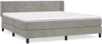 ΚΡΕΒΑΤΙ BOXSPRING ΜΕ ΣΤΡΩΜΑ ΑΝΟΙΧΤΟ ΓΚΡΙ 180X200 ΕΚ. ΒΕΛΟΥΔΙΝΟ 3130973