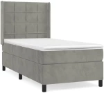 ΚΡΕΒΑΤΙ BOXSPRING ΜΕ ΣΤΡΩΜΑ ΑΝΟΙΧΤΟ ΓΚΡΙ 80X200 ΕΚ. ΒΕΛΟΥΔΙΝΟ 3132645