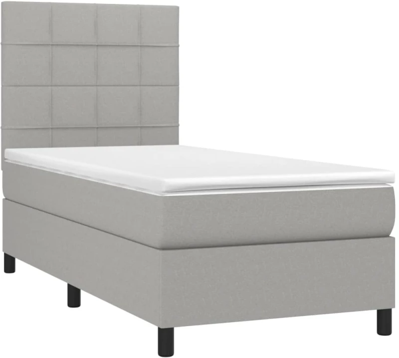 ΚΡΕΒΑΤΙ BOXSPRING ΜΕ ΣΤΡΩΜΑ & LED ΑΝ.ΓΚΡΙ 80X200 ΕΚ. ΥΦΑΣΜΑΤΙΝΟ 3134829