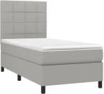 ΚΡΕΒΑΤΙ BOXSPRING ΜΕ ΣΤΡΩΜΑ & LED ΑΝ.ΓΚΡΙ 80X200 ΕΚ. ΥΦΑΣΜΑΤΙΝΟ 3134829