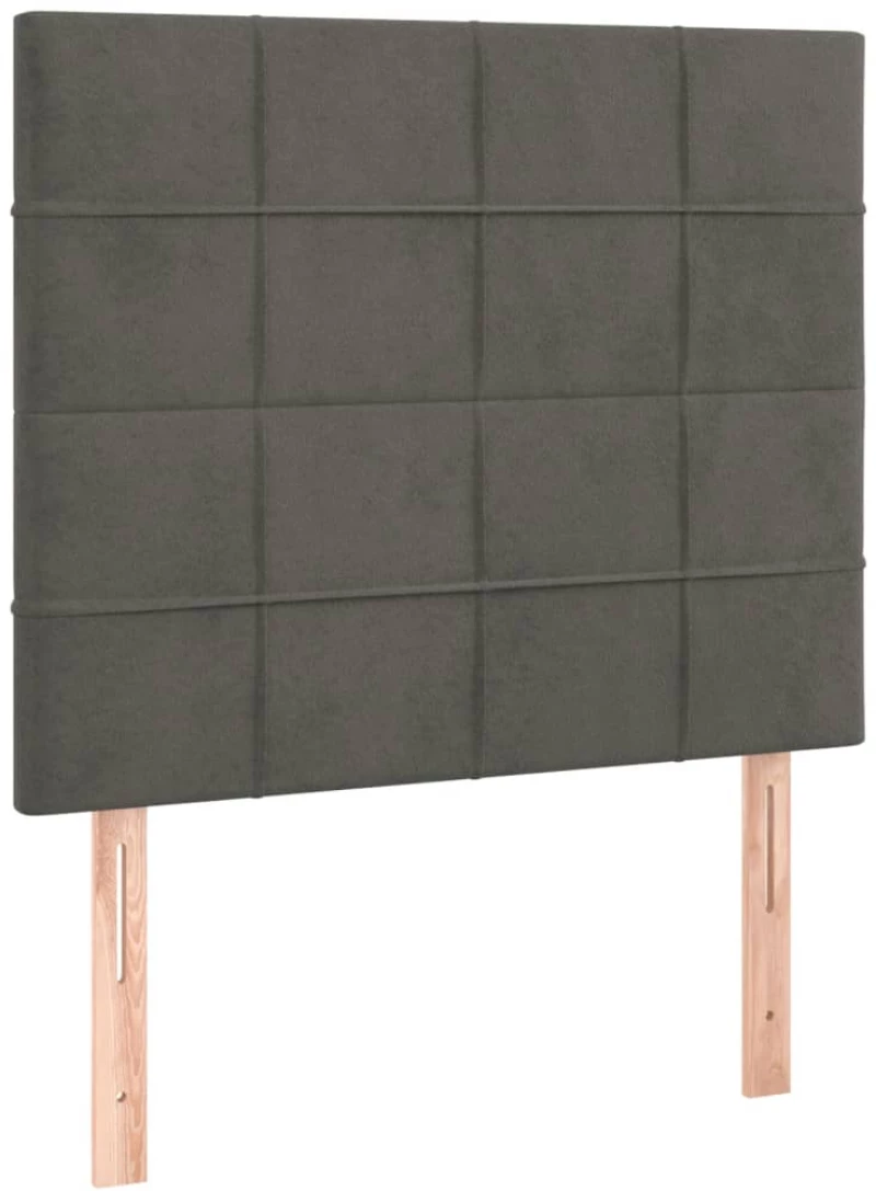 ΚΡΕΒΑΤΙ BOXSPRING ΜΕ ΣΤΡΩΜΑ ΣΚΟΥΡΟ ΓΚΡΙ 90X190 ΕΚ. ΒΕΛΟΥΔΙΝΟ 3137816